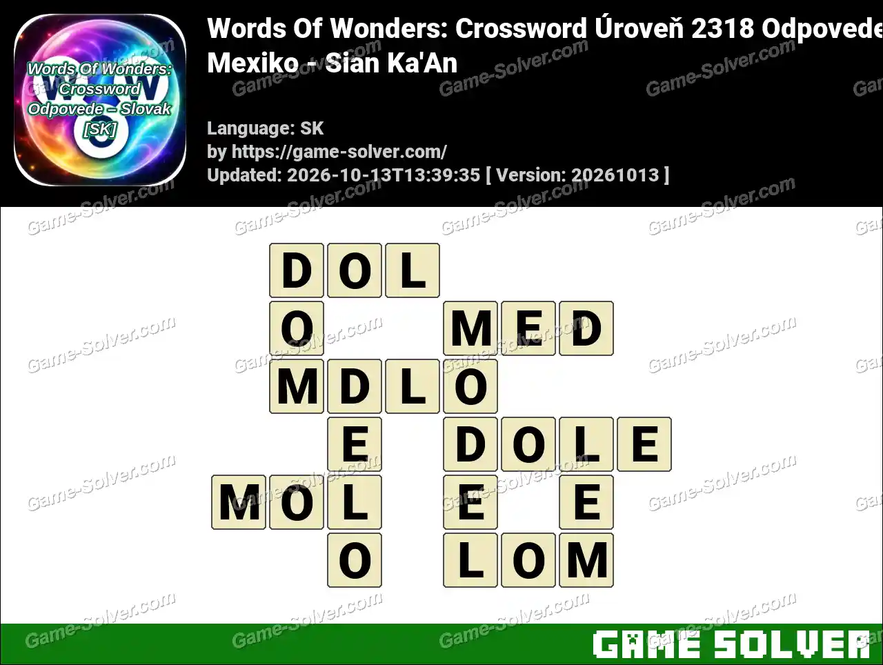 Words Of Wonders: Crossword Úroveň 2318 Odpovede – Mexiko – Sian Ka’An